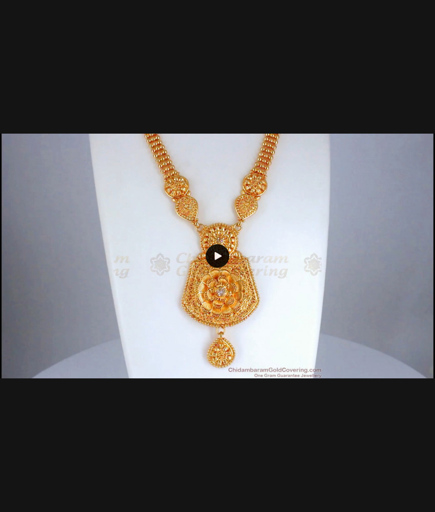 Grand Arabic Pattern Gold Necklace Royal Look NCKN2690