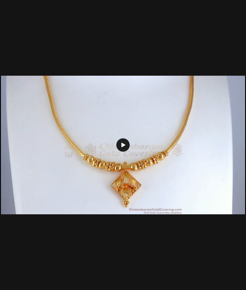 Buy One Gam Gold Necklace Dimple Design At Affordable Price NCKN2691