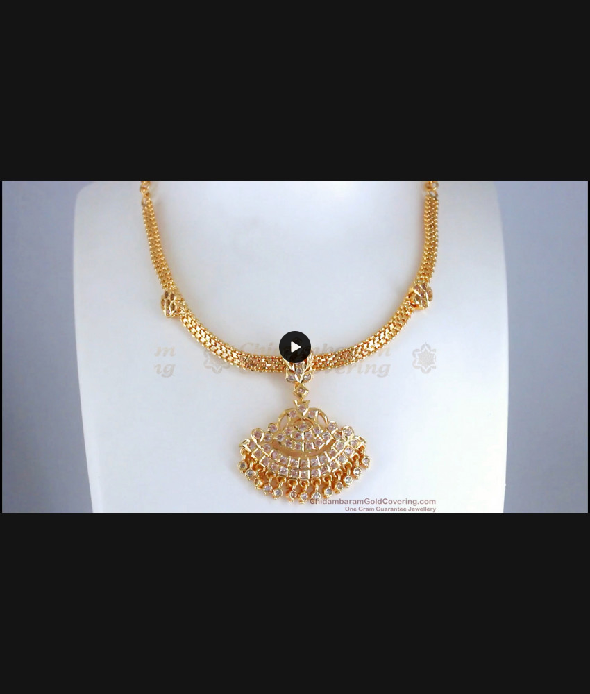 Original Impon Necklace White Gati Stone Bridal Collection NCKN2698