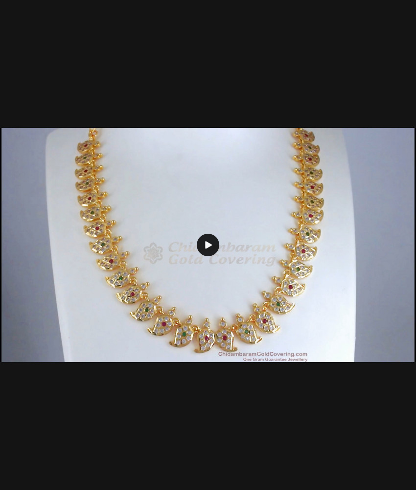 Grand Mango Design Impon Necklace Gati Stone Collection NCKN2705