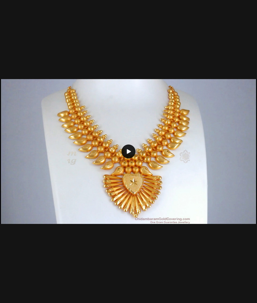 Pure Gold Tone Necklace Mullaipoo Design Forming Collection NCKN2740