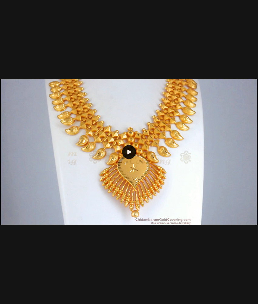 Grand Light Weight Forming Necklace Kerala Pattern 2 Gram Jewelry NCKN2741