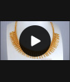 Close Neck 1 Gram Gold Necklace Mullai Pattern For Women NCKN2750