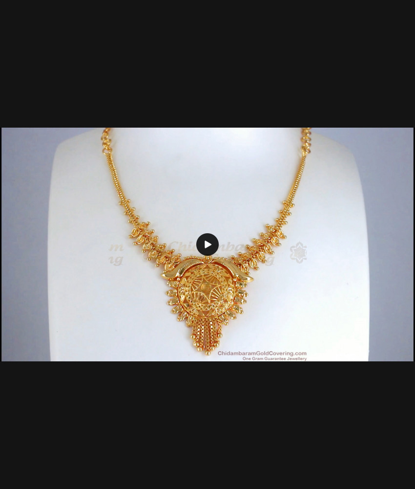 Look Like Real Gold Necklace Kolkata Pattern Shop Online NCKN2752
