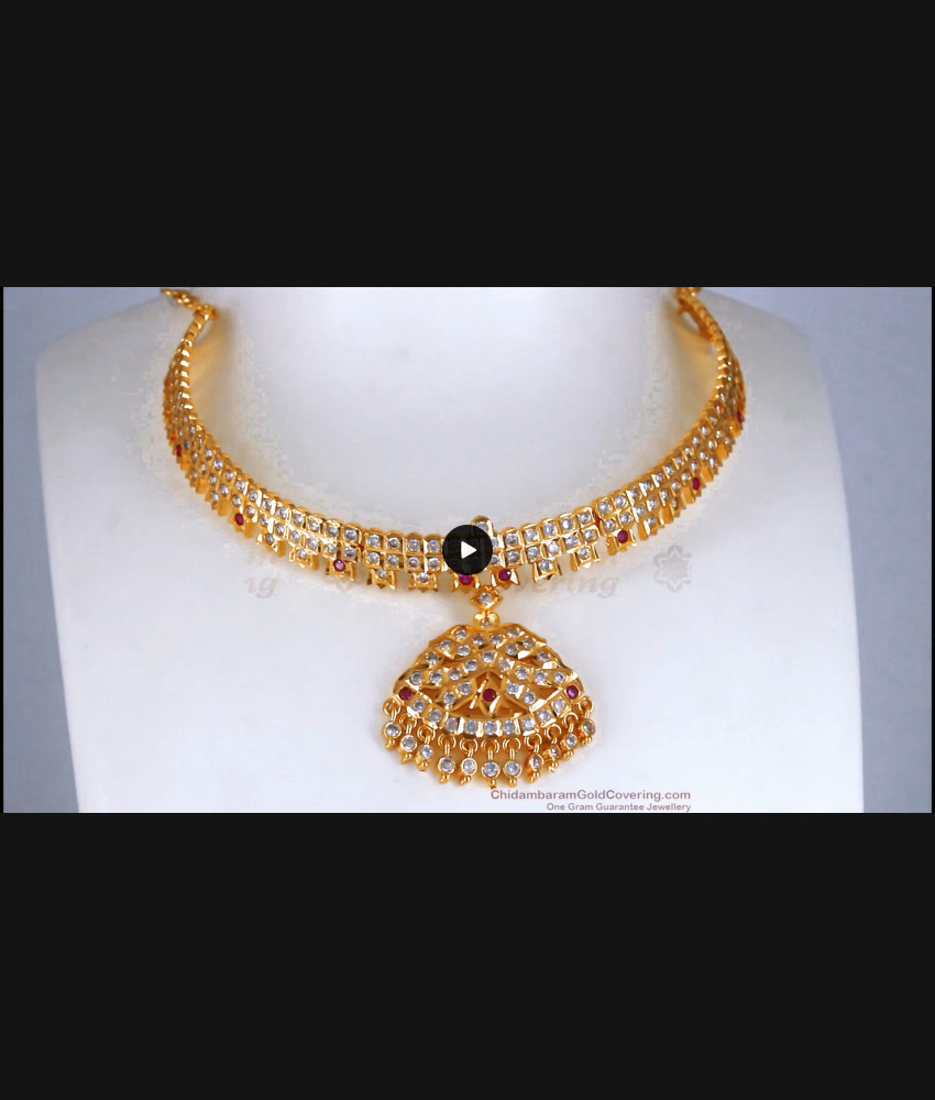 Grand Bridal Impon Attigai Necklace Collection Online NCKN2877