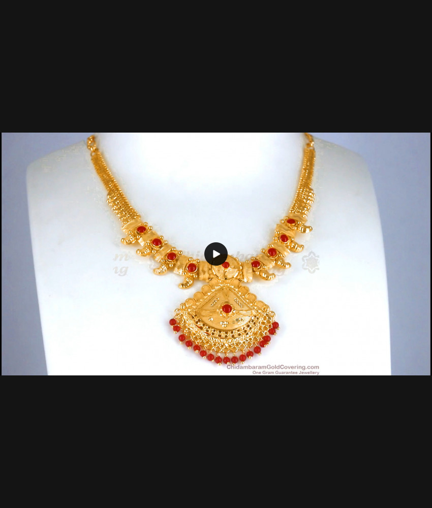 Kerala Coral Forming Bridal Necklace Womens Fashion Collections NCKN2879