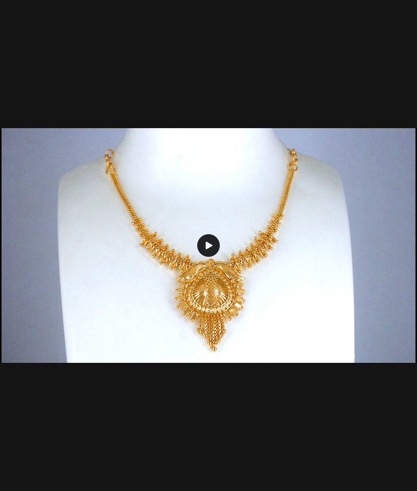 Latest Calcutta Pattern Gold Plated Necklace Shop Online NCKN2881