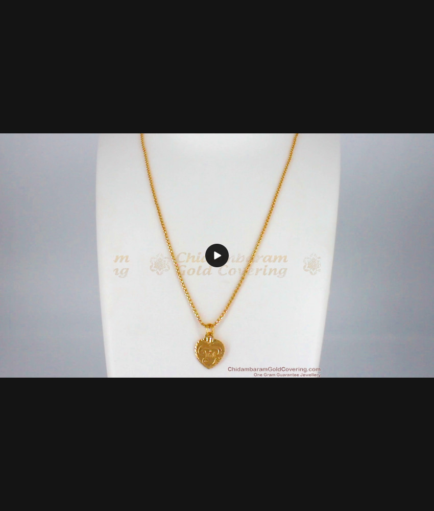 Buy Online Om Dollar One Gram Gold Pendant Chain SMDR557