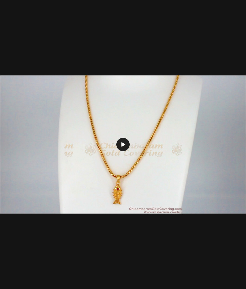 Traditional Fish Gold Pendant Design Short Chain Collection SMDR567 Traditional Fish Gold Pendant Design Short Chain Collection SMDR567