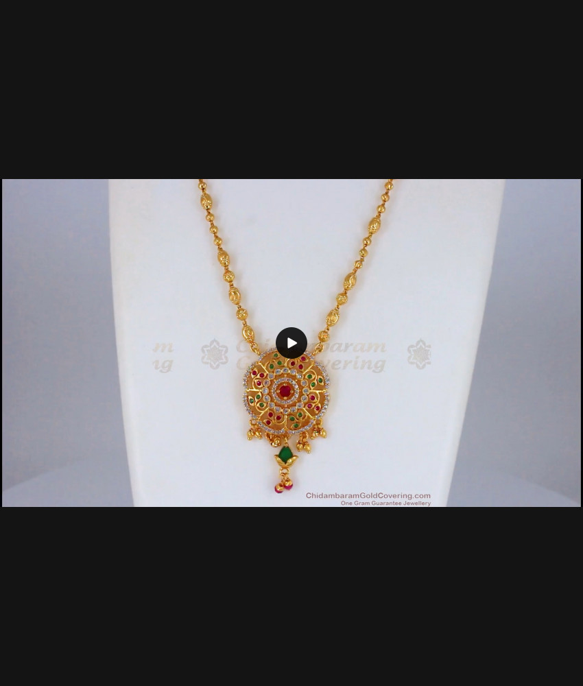 Latest Fast Moving Gold Pendant Short Chain Collection SMDR575