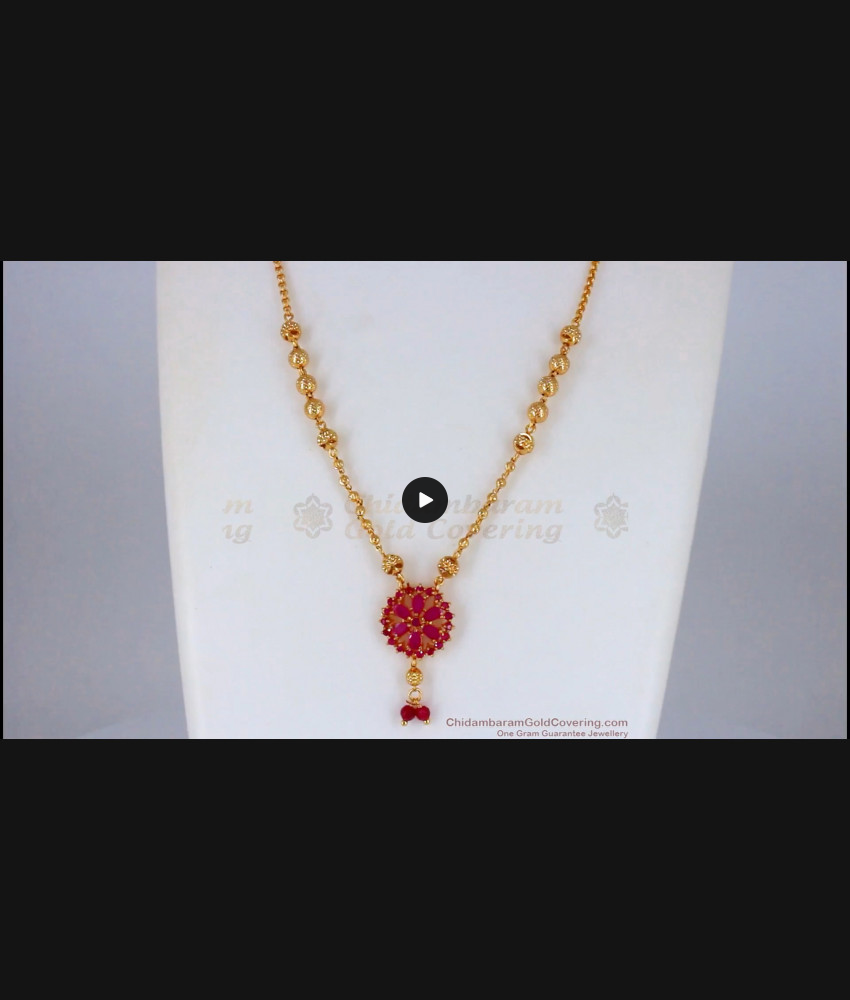 Beautiful Short Chain With Pendant Gold Plated Short Chain Collections SMDR586