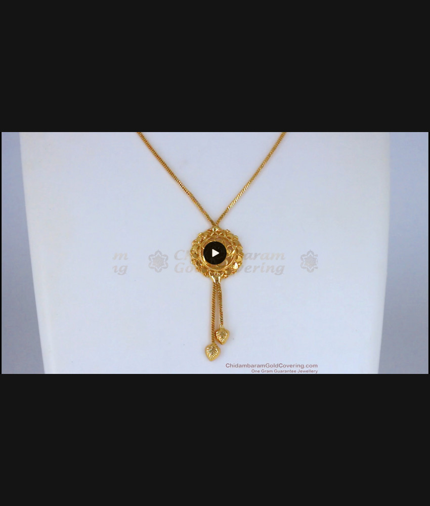 Latest Flower Design Gold Plated Pendant Chain SMDR589