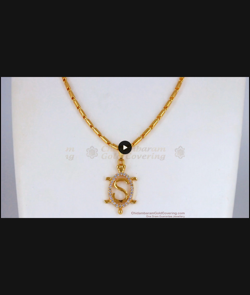 Name Alphabet Word S Pendant One Gram Gold Short Chain Collections SMDR615