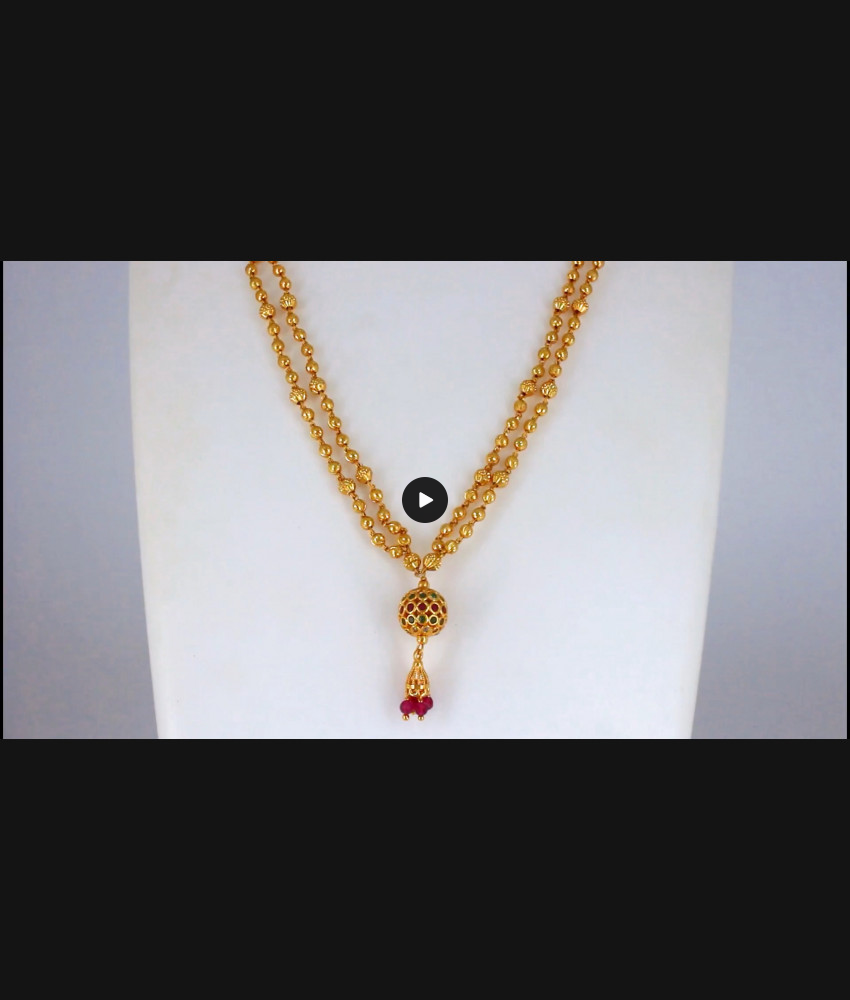 Stunning Two Layer Line Gold Pendent And Short Chain Collection SMDR660