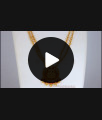 Traditional Lakshmi Devi Pendant Hanging Gold Beaded Chain SMDR747 Traditional Lakshmi Devi Pendant Hanging Gold Beaded Chain SMDR747