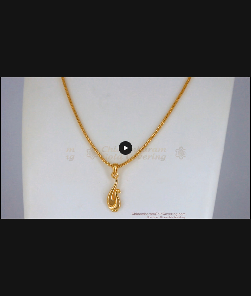 24K Gold Tone Swan Shaped Pendant Chain Shop Online SMDR790