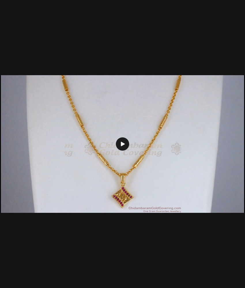 Stylish Gold Plated Pendant With Chain Designer Jewelry SMDR800