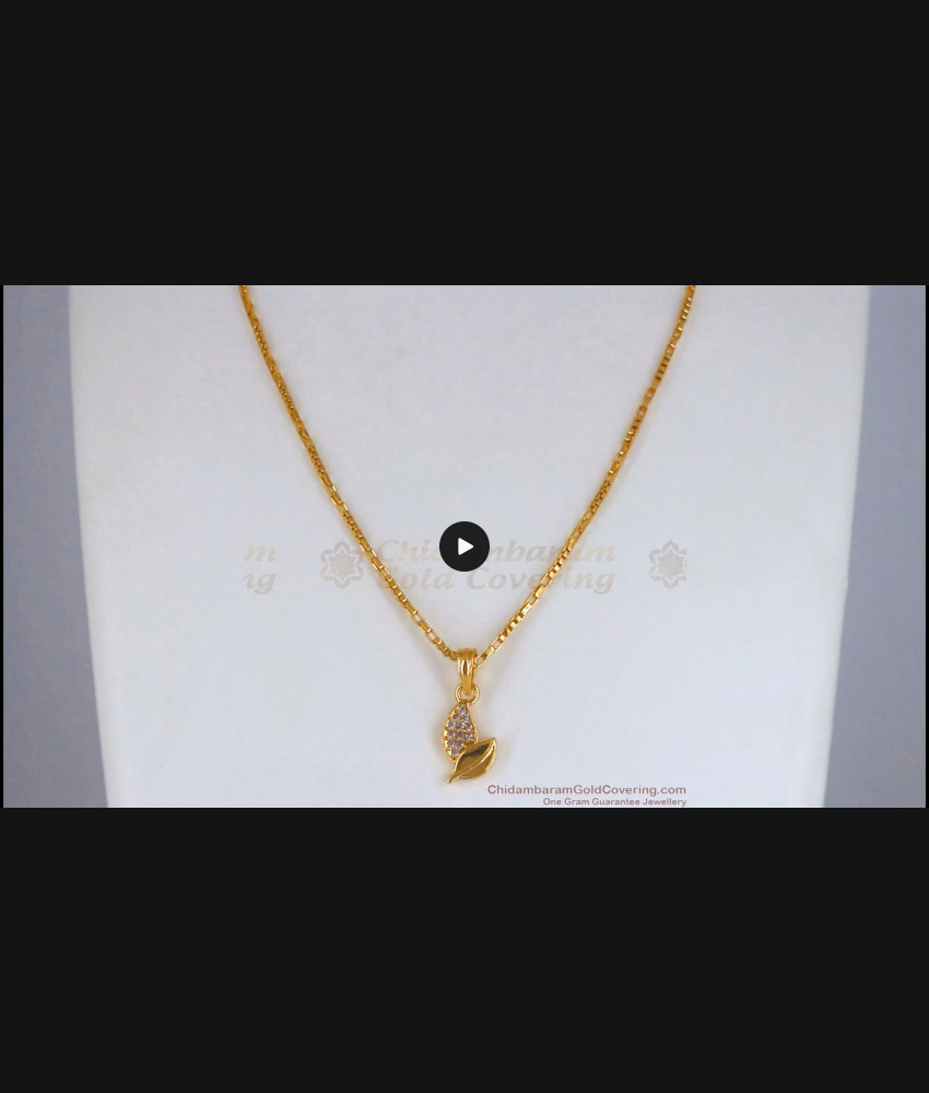 Buy Online One Gram Gold Pendant Chain For Office Wear SMDR812