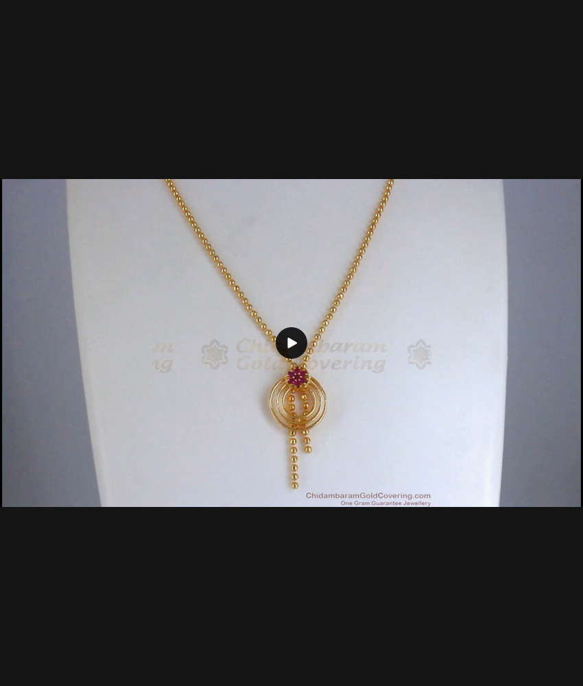 Stylish Gold Plated Pendant Chain Office Wear SMDR834